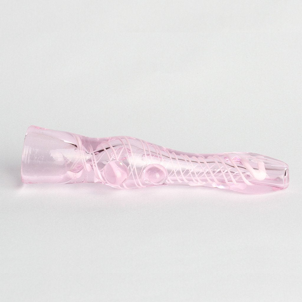 3" Pink Swirled Chillum