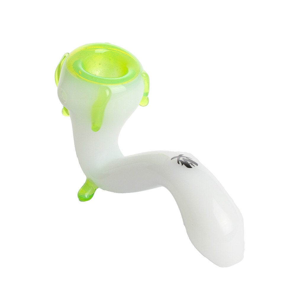 Mathematix White and Green Slyme Drip Sherlock Hand Pipe