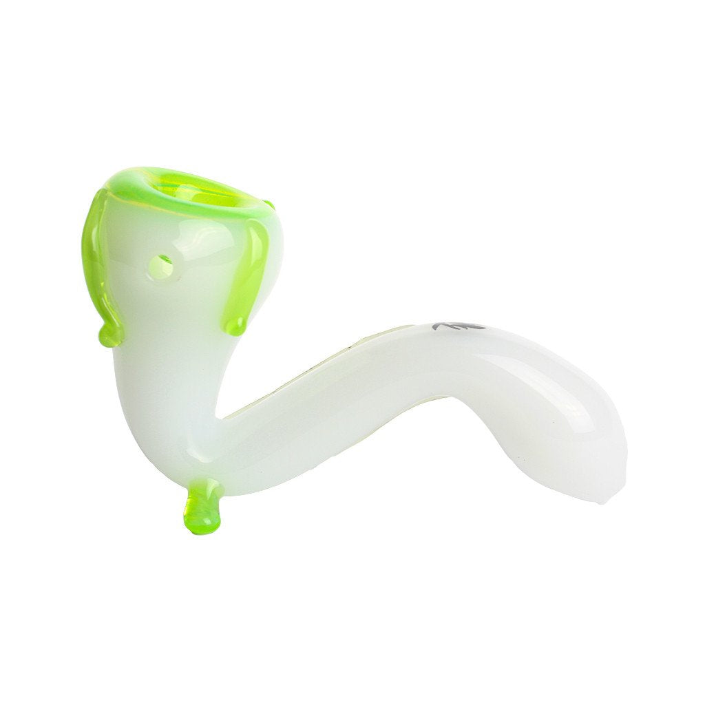 Mathematix White and Green Slyme Drip Sherlock Hand Pipe