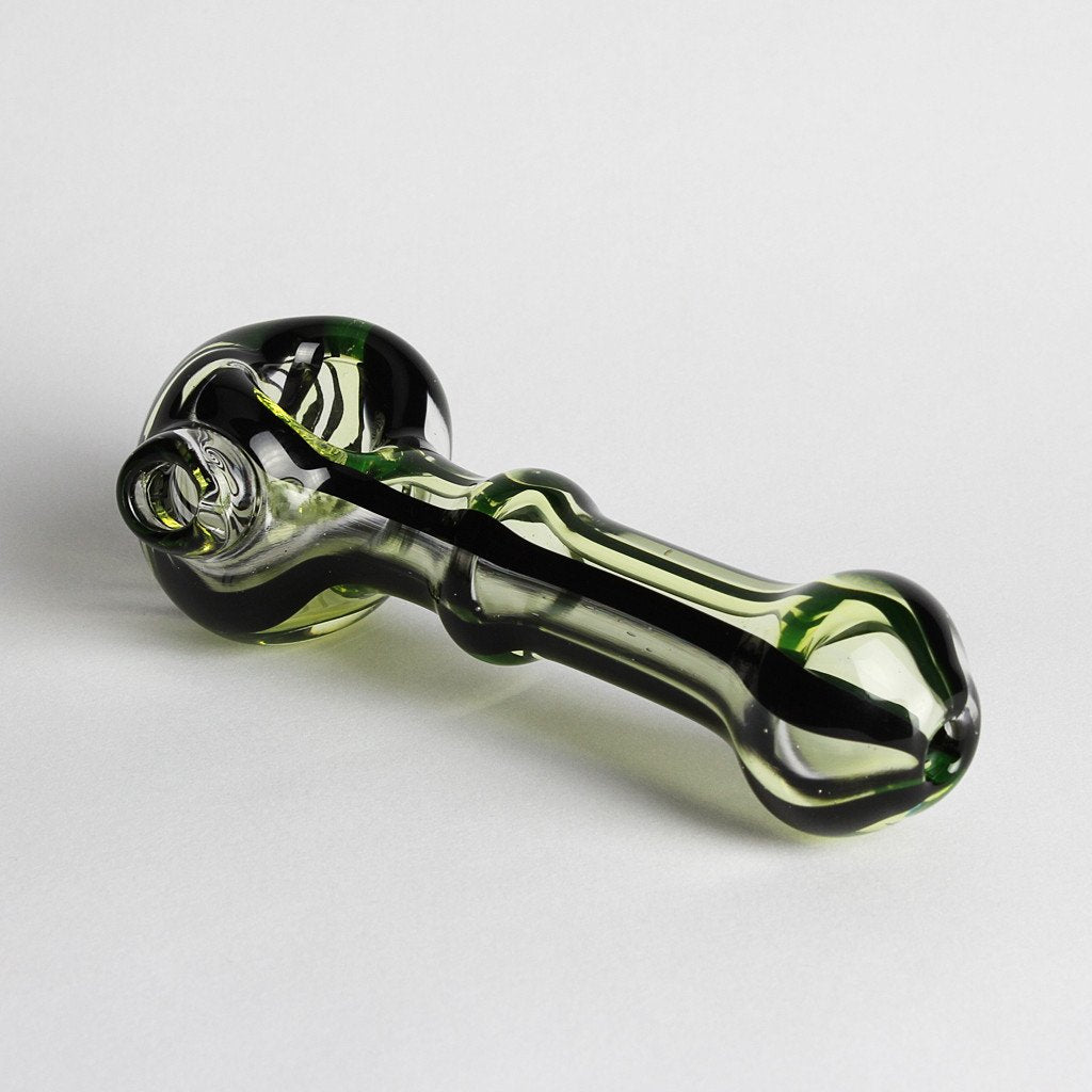 Black and Green UV Glass Spoon