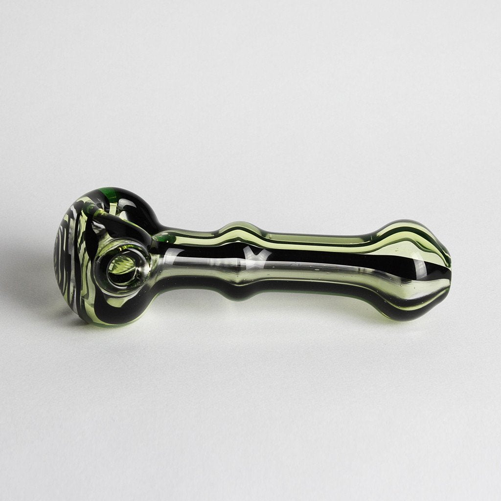 Black and Green UV Glass Spoon