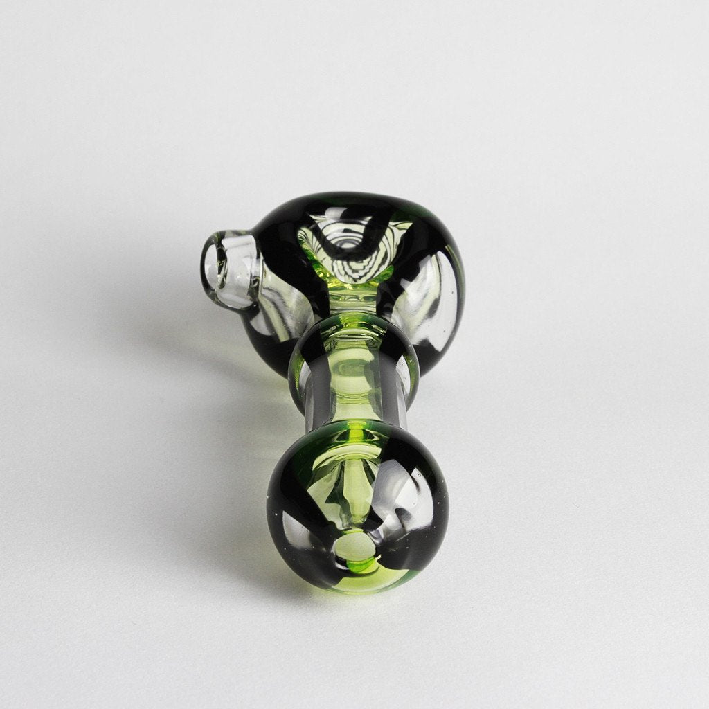 Black and Green UV Glass Spoon