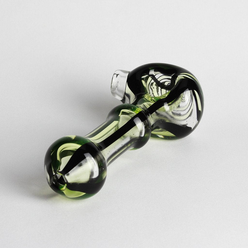 Black and Green UV Glass Spoon
