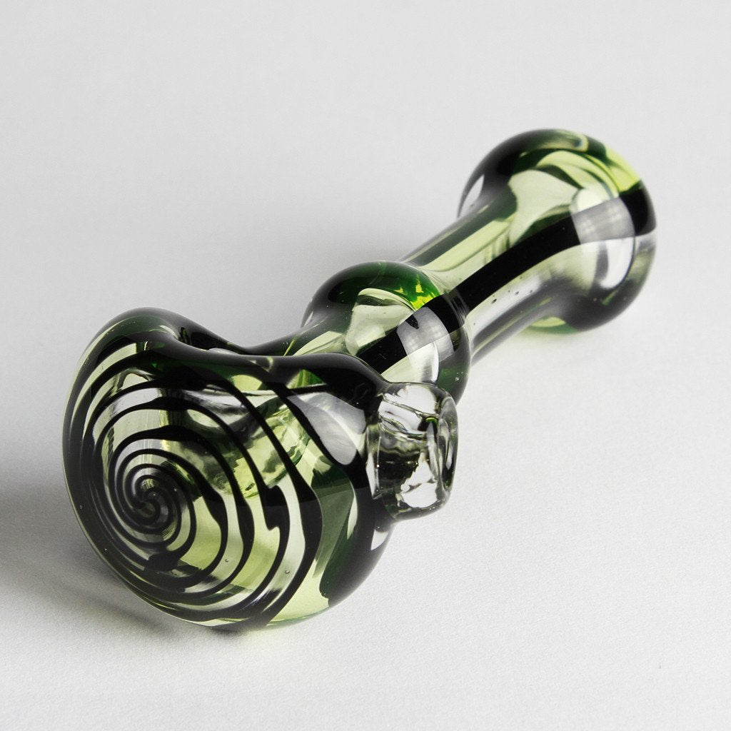 Black and Green UV Glass Spoon