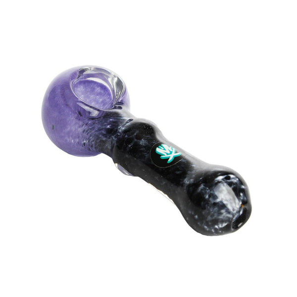 Black and Purple Double Colored Frit Shotgun Hand Pipe from Mathematix