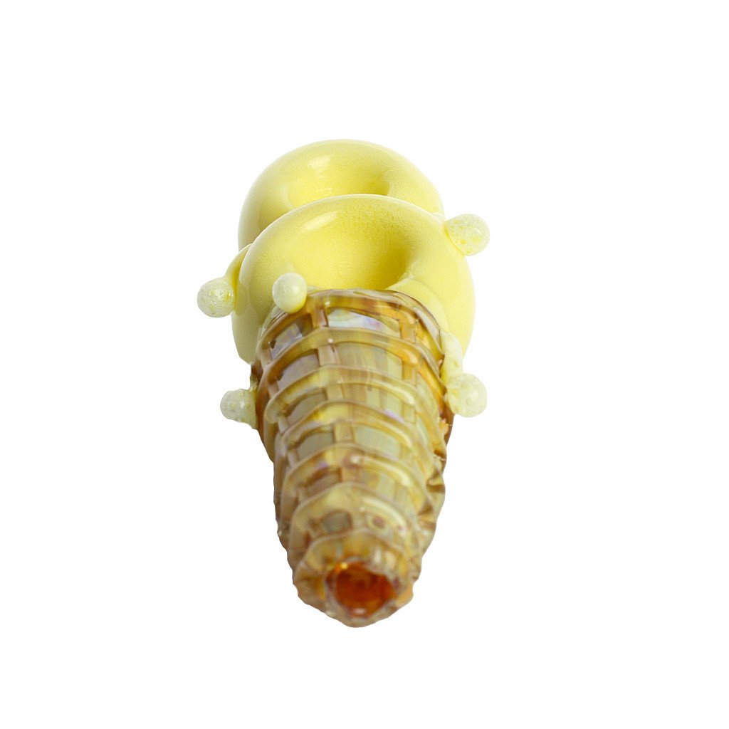 Munchies Double Scoop Ice Cream Cone Pipe Vanilla by Mathematix Glass