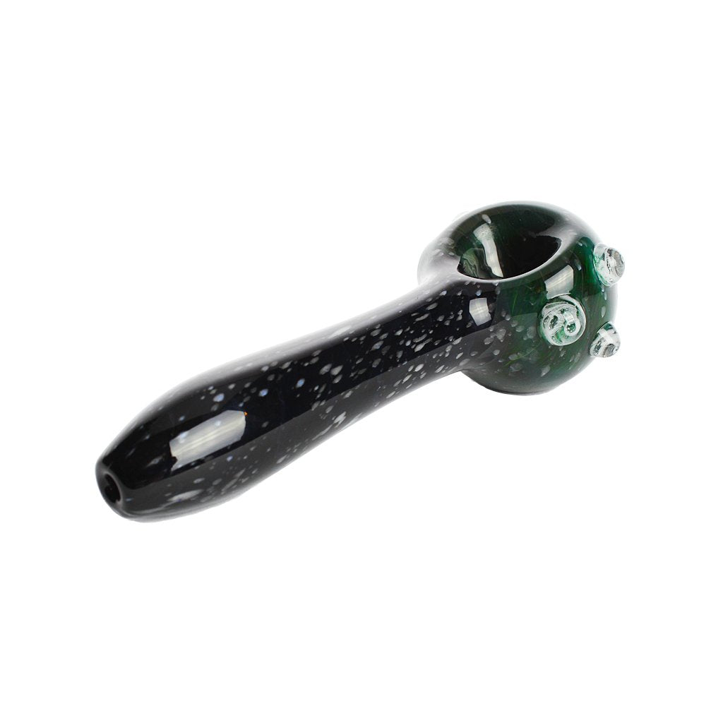 Green Speckled Peace Hand Pipe Spoon from Empire Glassworks
