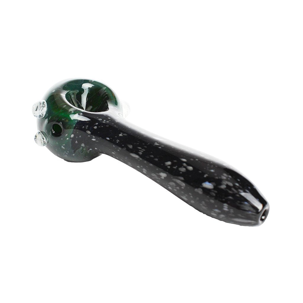 Green Speckled Peace Hand Pipe Spoon from Empire Glassworks