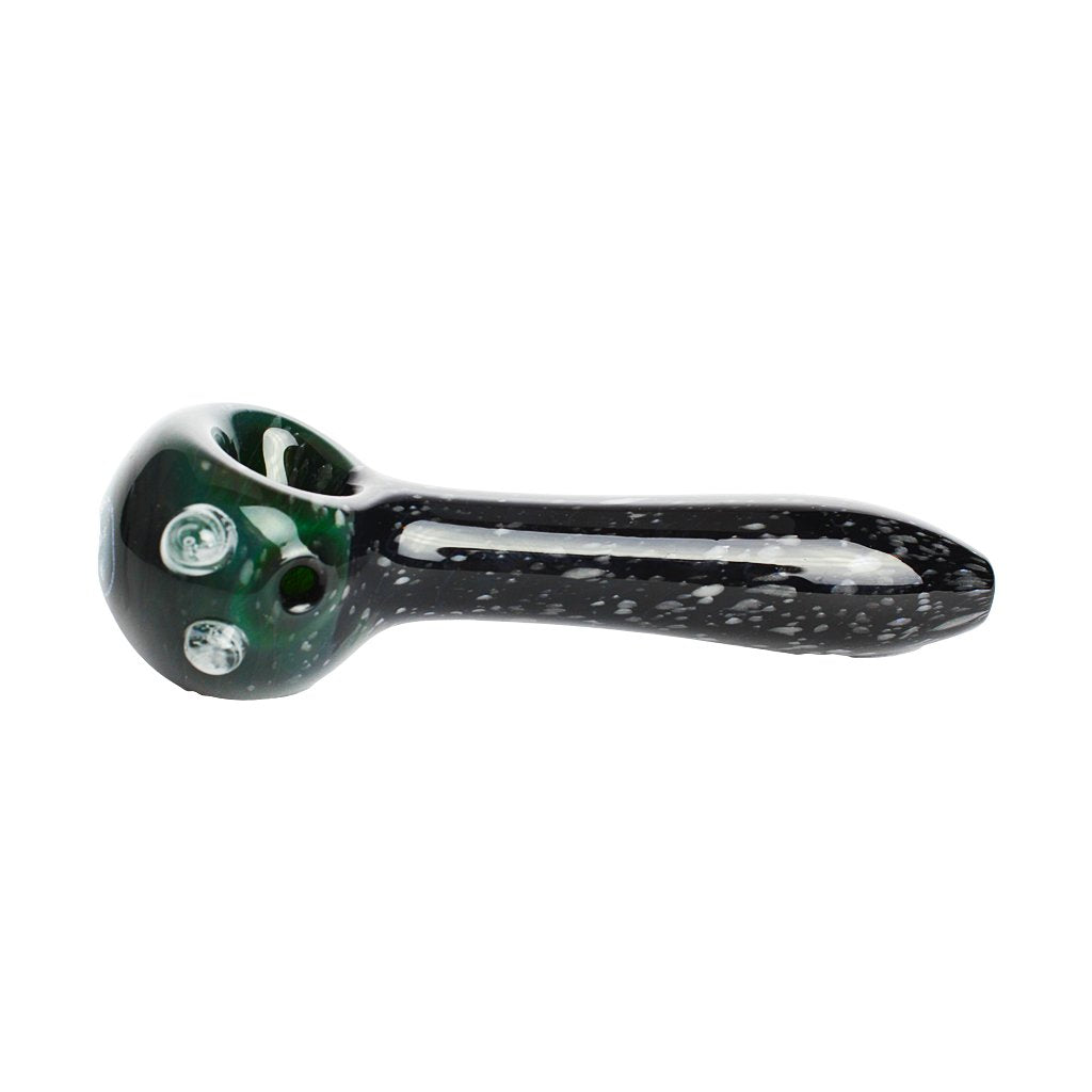 Green Speckled Peace Hand Pipe Spoon from Empire Glassworks
