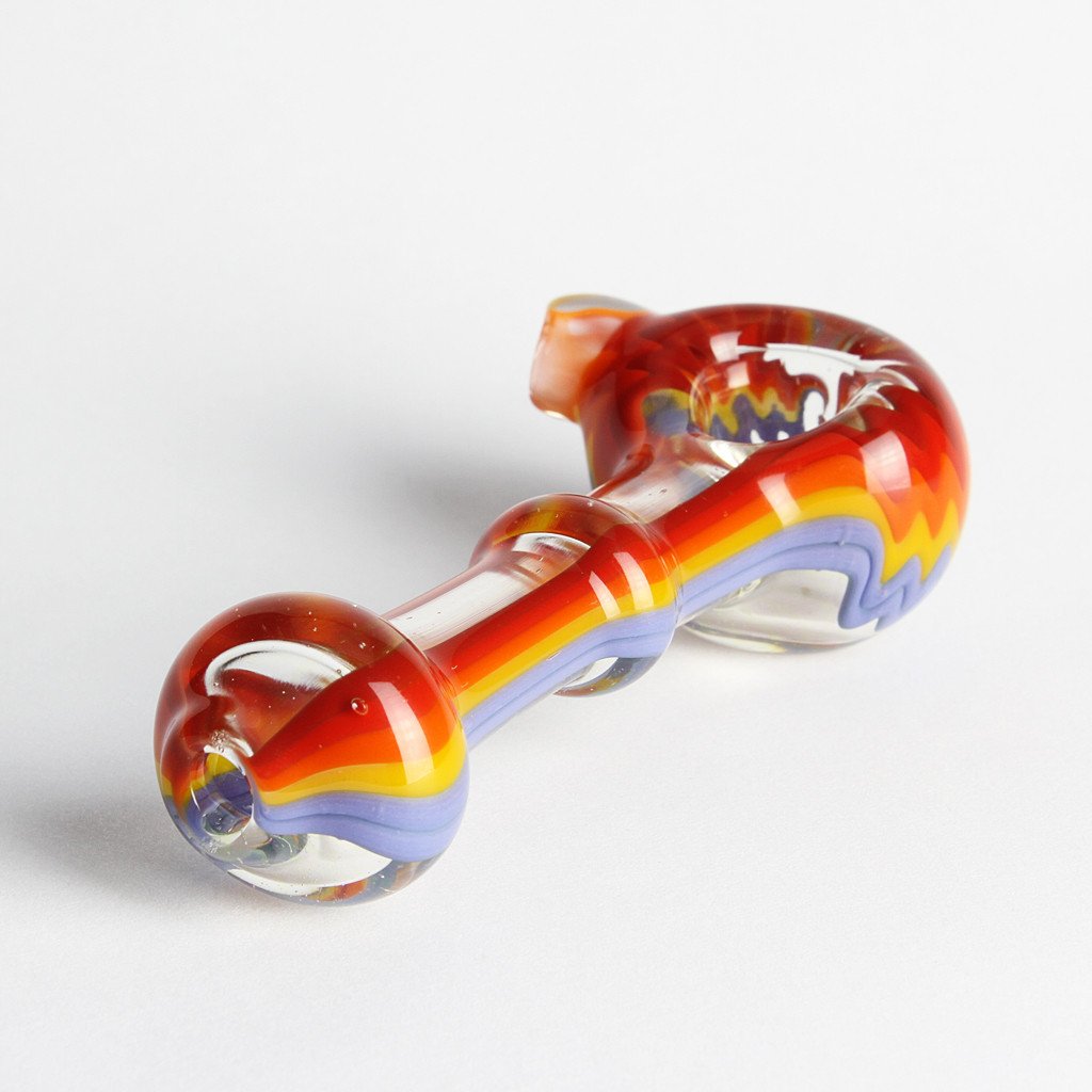 Red Color Static UV Glass Spoon