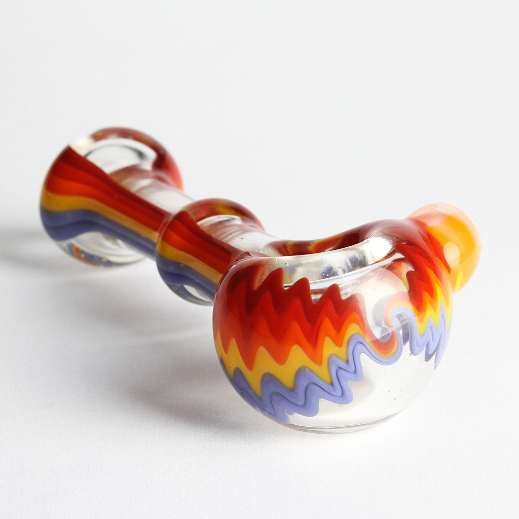 Red Color Static UV Glass Spoon