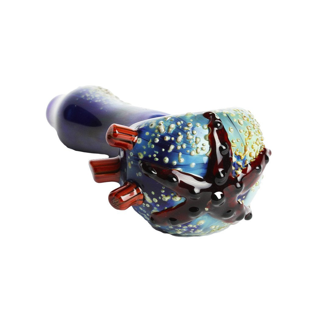 Sea Themed Blue and Red Ocean Sand Beach Hand Pipe