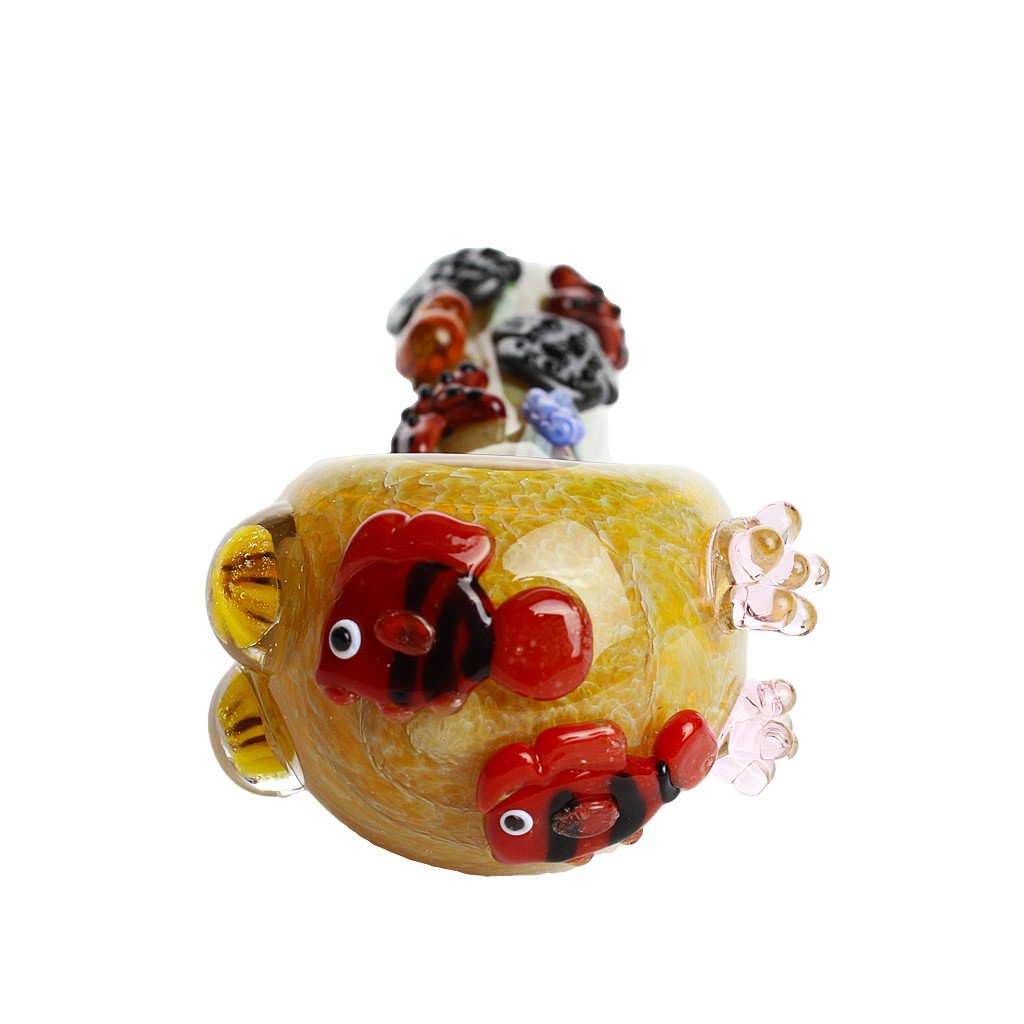 Under the Sea Ocean Creature Themed Spoon Hand Pipe from Empire Glassworks