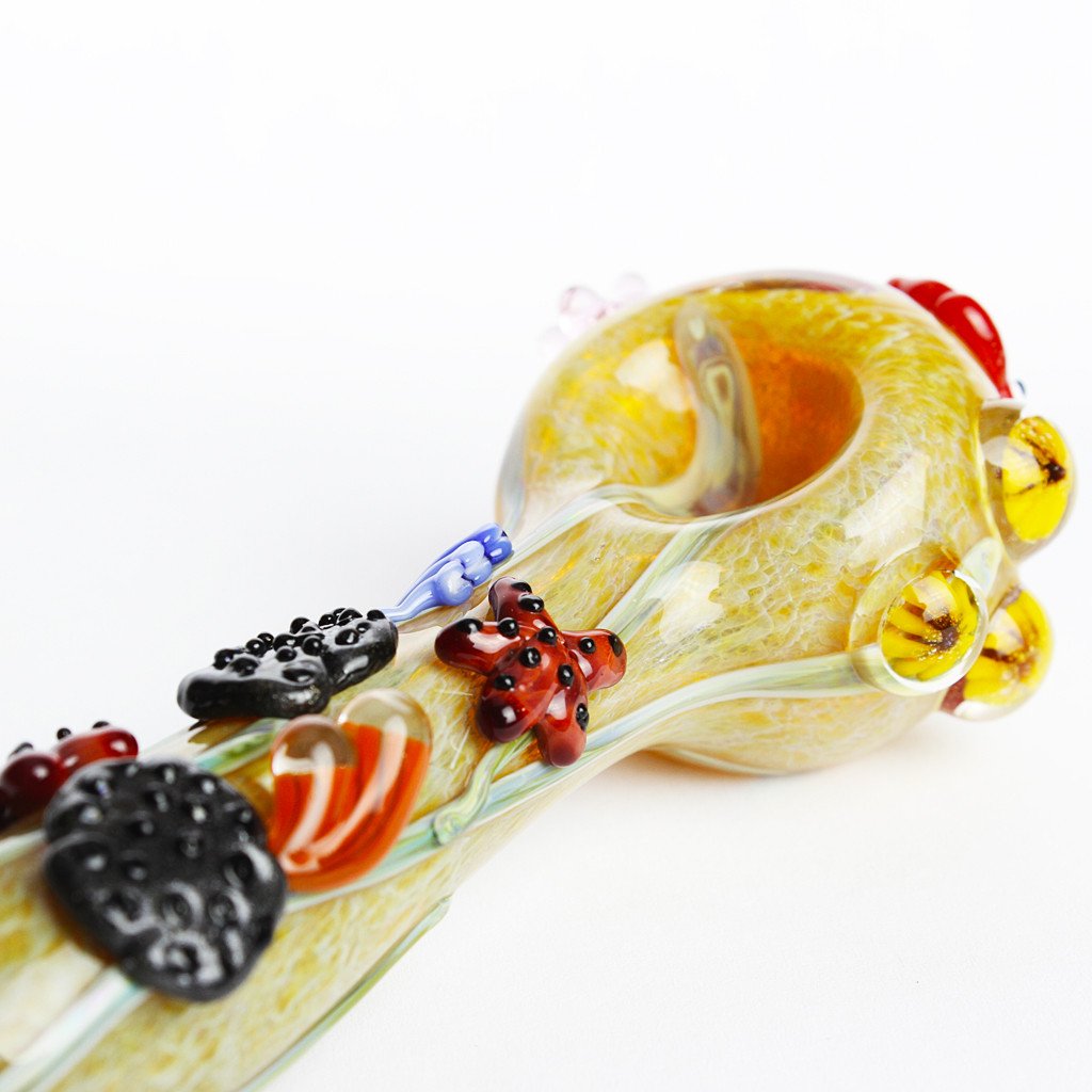 Under the Sea Ocean Creature Themed Spoon Hand Pipe from Empire Glassworks