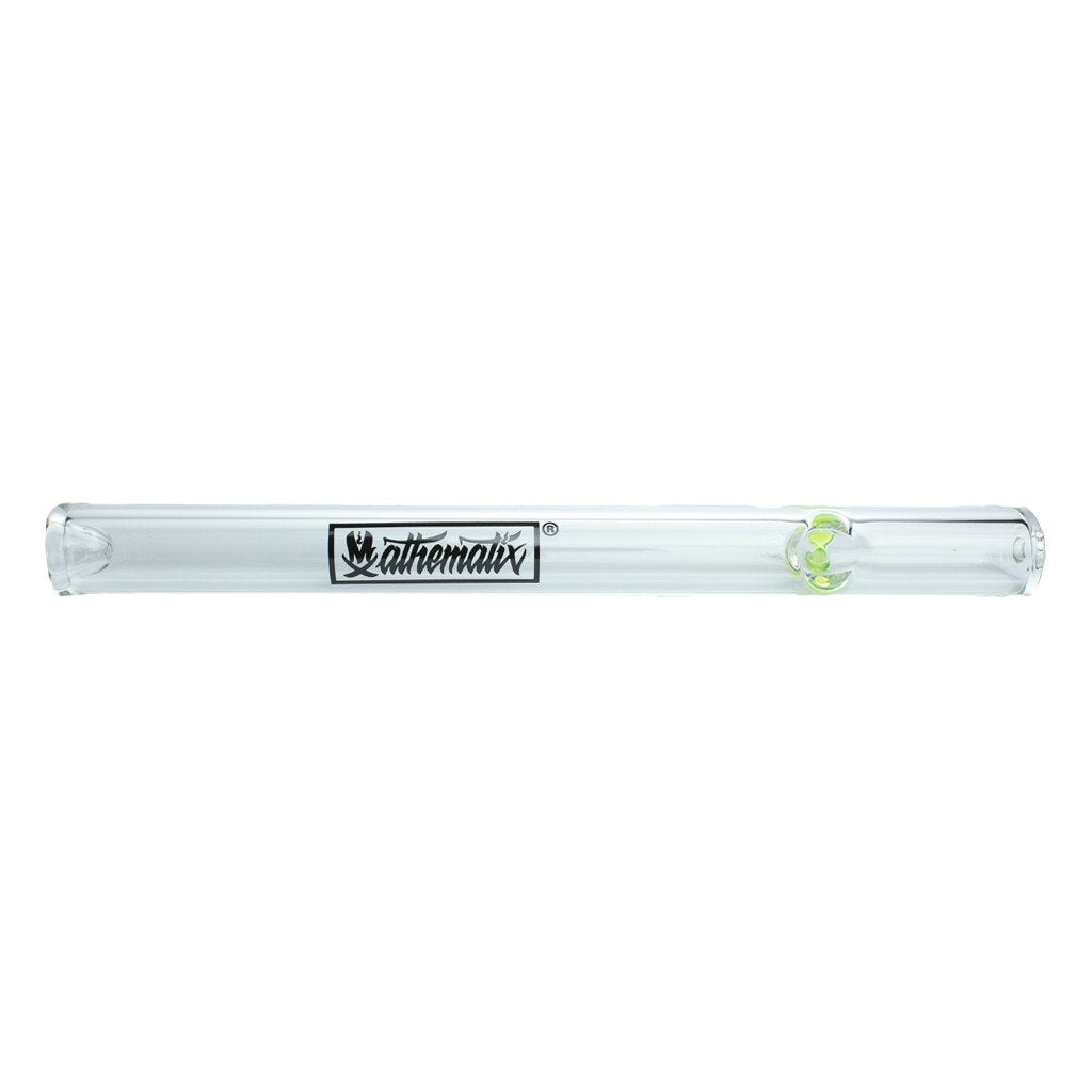 19MM Clear Mathematix Steam Roller with Green Glass Accent