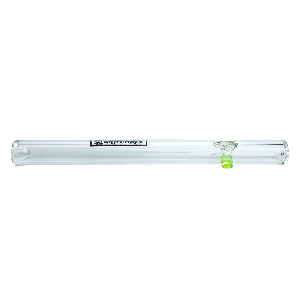 19MM Clear Mathematix Steam Roller with Green Glass Accent