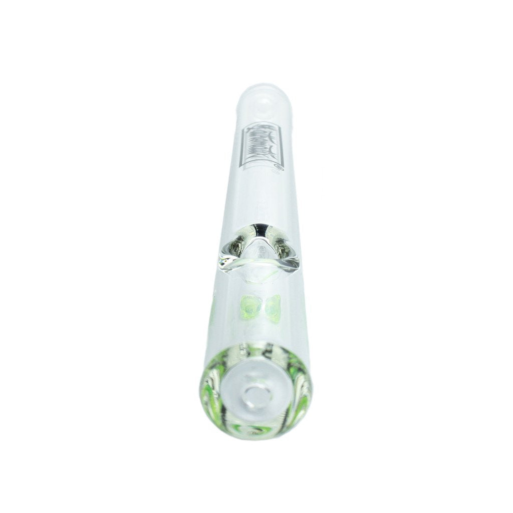 19MM Clear Mathematix Steam Roller with Green Glass Accent