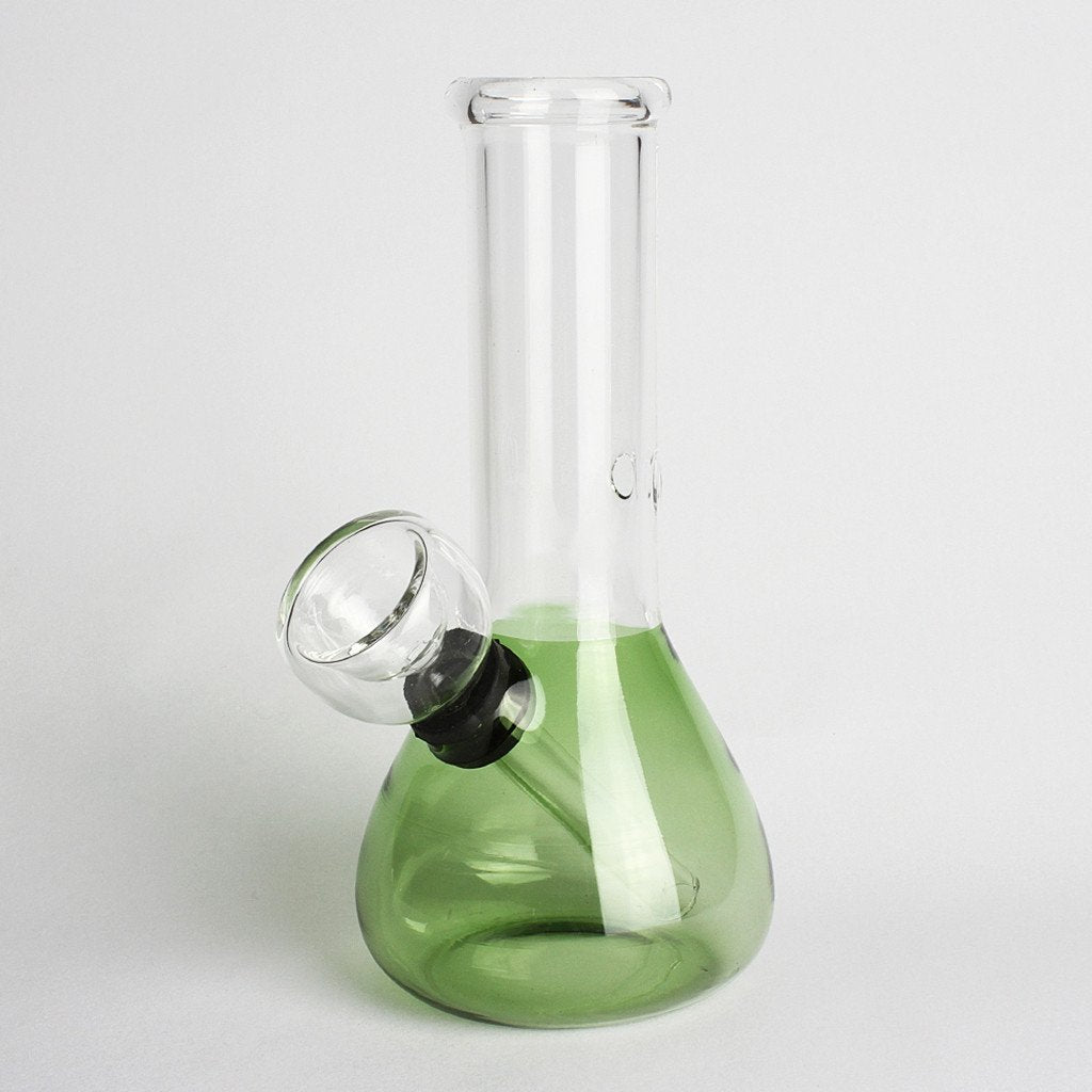 6" Tall Color Tint Water Pipe with Green Base