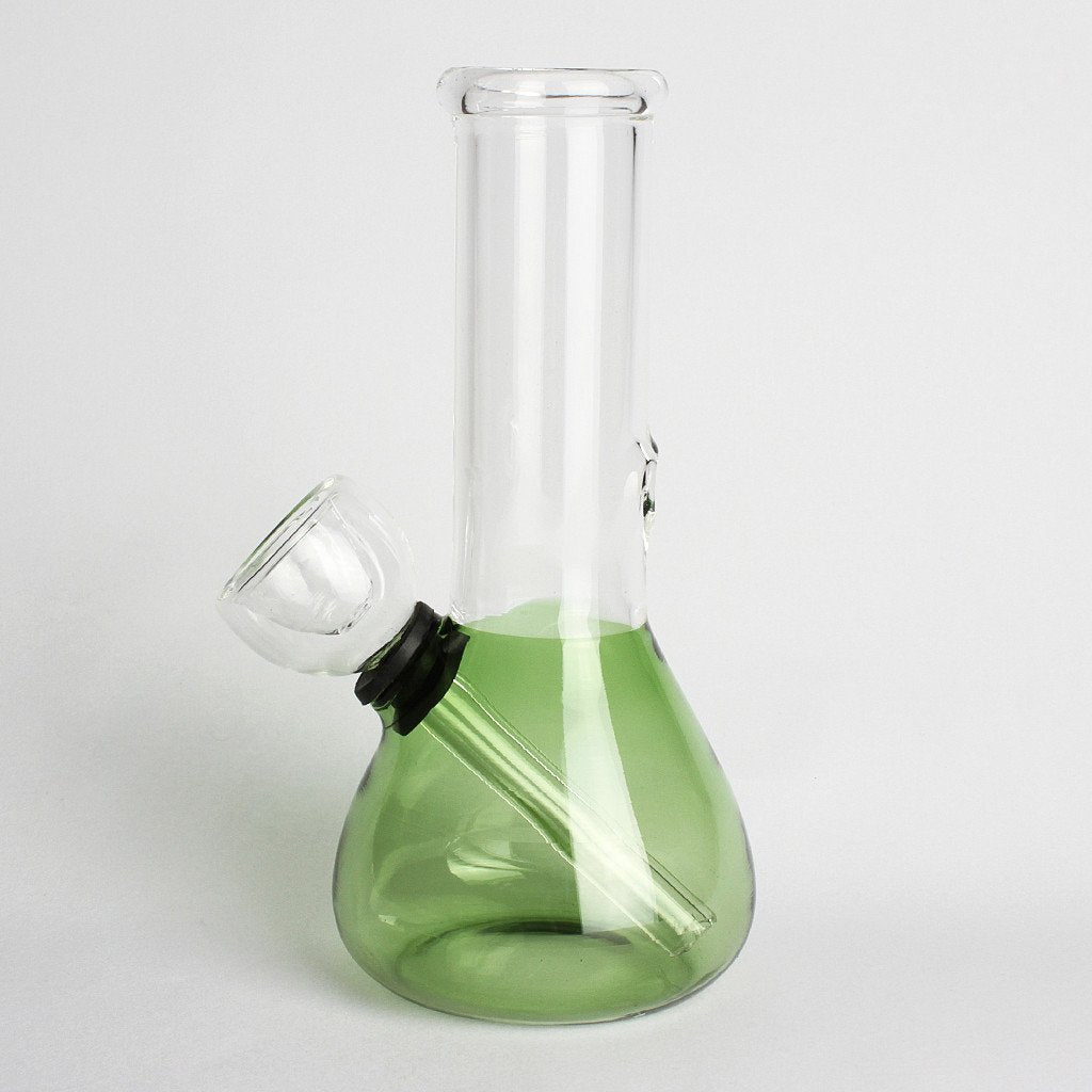 6" Tall Color Tint Water Pipe with Green Base