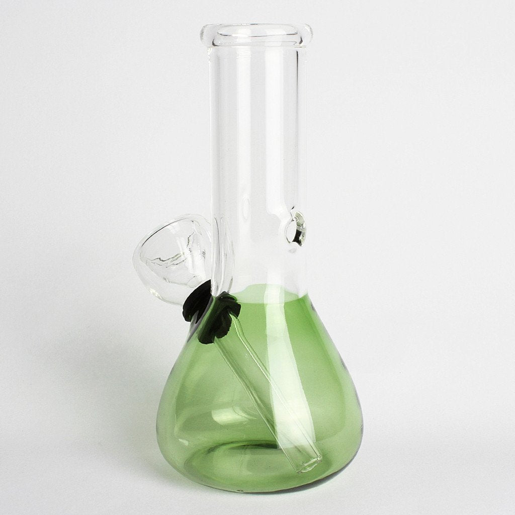 6" Tall Color Tint Water Pipe with Green Base