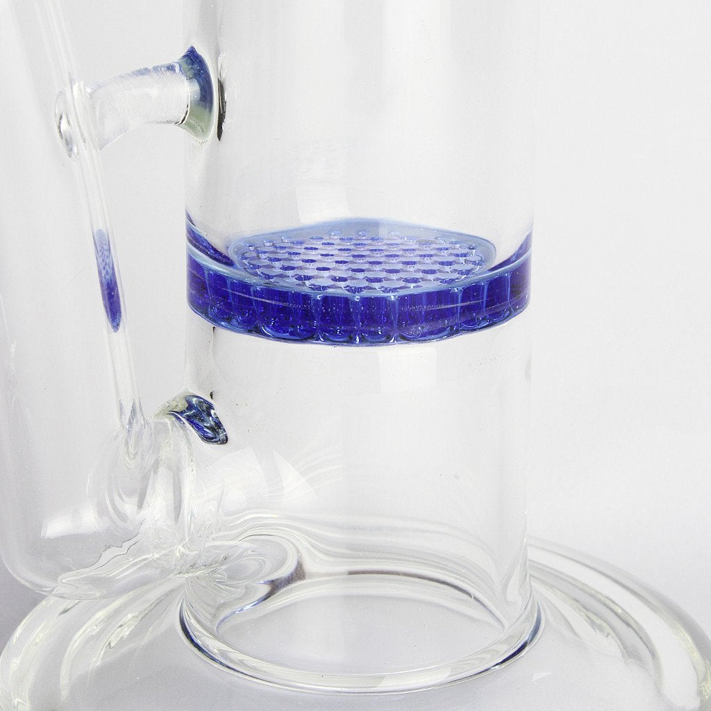 10" blue honeycomb perc water pipe
