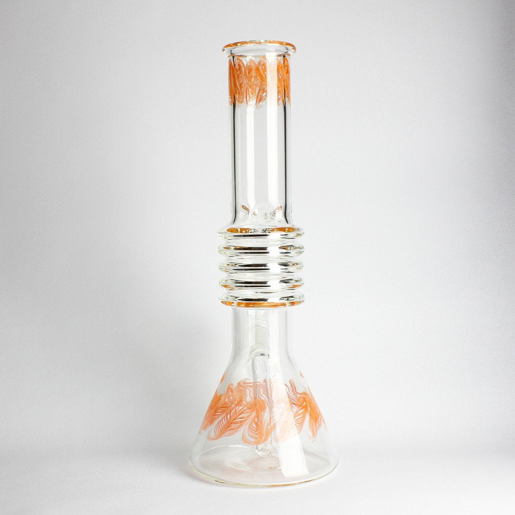 13.5" Shock Neck Orange Water Pipe